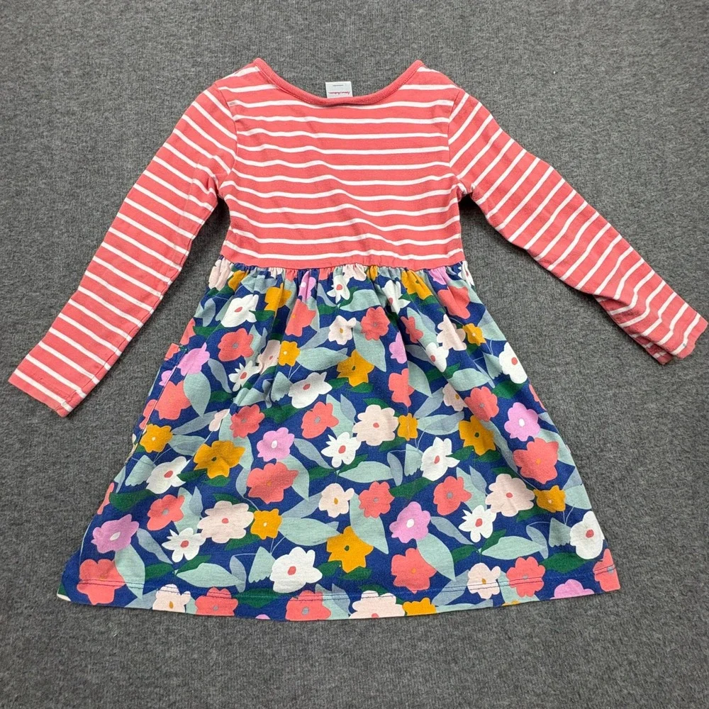 Hanna Andersson‎ Girls 5 Floral Stripe Pocket Dress  Cottagecore Kids Whimsical